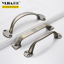 Bronze Bright Dress Big Door Handle Old Wardrobe Drawer Pull Handle Security Door Handle pull-pull solid wood door handle