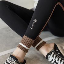 Underpants woman outside wearing spring and autumn paragraph 2022 new thin section pure cotton high waist tightening body thread bunches skin-tight pants