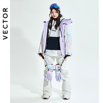 VECTOR outdoor ski suit womens suit winter windproof waterproof breathable warm thick single double board split ski suit