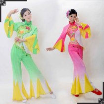 2019 New Yangko folk dance costume middle-aged and elderly waist-inspired costume square stage costume fan dance suit