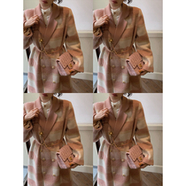 Big Eees Zurich Castle vintage color color plaid coat autumn and winter (9 16 new product 95 fold)