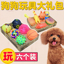 Small dog dog toy set teddy dog molars bite resistant voice toy ball puppies play ball pet toy