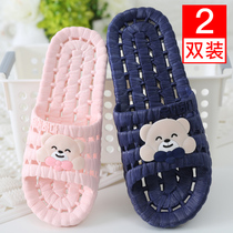 Cool slippers mens summer home indoor cute deodorant bath bathroom home non-slip household couple slippers Womens summer