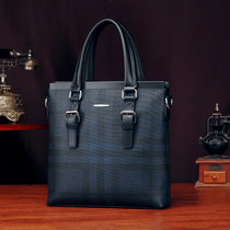 Vi Fang Armani Men Mens Vertical Business Hand bag Leather Briefcase Casual Shoulder Cross Mens Bag