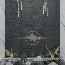 Cultural fossil mushroom stone PU stone skin wall stickers decorative Villa artificial stone modern Wall lightweight TV background wall