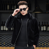 Autumn and winter New mink coat mens imitation mink fur fur coat mink fur short coat mens tide