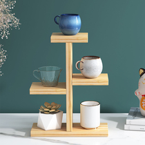 Cup holder rack desktop water Cup shelf Cup Mug Coffee Cup storage display put tea cup holder creative Wood