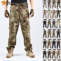 LingEagle Camouflak Pants Mens Tactical Pants Sport Casual Loose Straight Barrel Long Pants Outdoor Pants Men