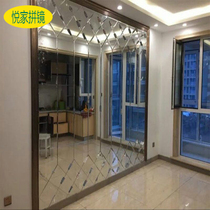 Custom art glass mirror dining room living room background wall partition porch car side mirror tea mirror gray mirror