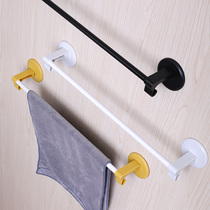  Towel rack Punch-free toilet towel rack Hook bathroom rack Single pole towel pole toilet wall rack