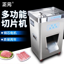 Zhengyuan stainless steel slicing meat cutting machine commercial vertical electric ZY-3 single double cutting machine meat shop 2200W