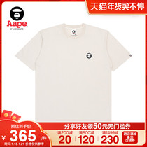 Aape男装春夏迷彩猿颜胶质徽章字母刺绣潮流短袖T恤0771XXG