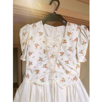 Gentle wind short-sleeved floral dress female summer 2021 new Korean version of the small French temperament first love small skirt