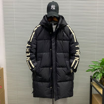 2021 winter new thick trend long hooded warm down jacket men's casual Joker tide brand coat