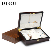 Di Gu style wooden lock jewelry jewelry box ring earrings hand jewelry storage box engagement box engagement set gift box