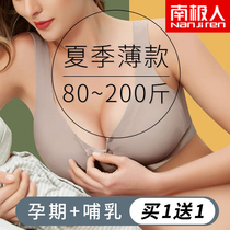 Lactation Underwear Pregnancy Poly-proof Drooping Pregnant Woman Bra Vest Type Big Code Summer Thin with breast feeding bra women