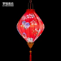 Romantico Bronzed Peony Open Lantern Outdoor Decoration 2022 New Palace Lantern Hanging Accessories Ancient Wind Chinese Fancy Lantern