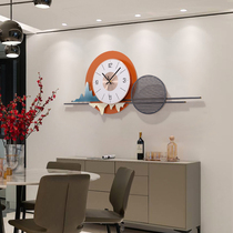 Nordic light luxury home fashion creative wall clock simple clock metal silent clock living room dining room decoration hanging watch