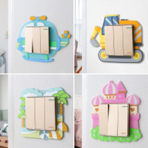 3d Cartoon Silicone Light Switch Stick Living-room Bedroom Home Lamp Socket panel Decorative Silicone Switch Protective Sleeve
