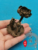 Antique Miscellaneous antique pure copper brass collection lotus flower for years