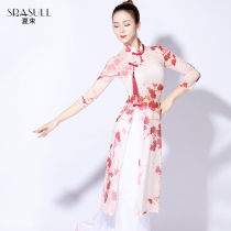  Dance gauze Classical dance practice clothes Elegant Chinese style performance female body rhyme National clothing fairy top suit