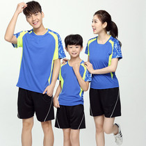 Childrens badminton suits for men and women children teenagers short-sleeved sports tennis ping pong volleyball uniforms