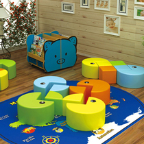 Kindergarten childrens early education center Training course activity area Small stool Snake creative childrens sofa combination stool