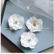 Small flower diy handmade flower clothing accessories accessories sequins three-dimensional white flower head jewelry headgear accessories accessories