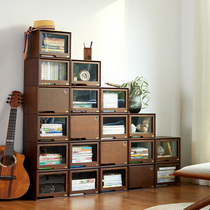 Childrens toy bed bottom solid wood storage box household transparent drawer snacks book book storage box finishing box