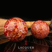 Winter Official Rhinoceros Leather Lacquerware Large Lacquer Pearl Single Pearl Natural Multi-Treasure Buddha Beads Handstring Women Read Buddha Male Design Volume Cloud Curtain