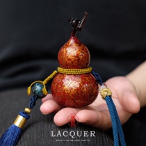 Winter official intangible cultural heritage handmade lacquer small gourd pendant car hanging crafts lacquerware Chinese style characteristic gifts to foreigners