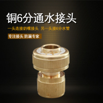 All copper 6 water distribution pipe water connection high pressure car washing water gun water pipe quick coupling hose fitting fitting