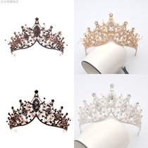 Bridal Headdress Vintage Big Eye Crystal Crown Adult atmospheric wedding crown Birthday gift wedding accessories n2