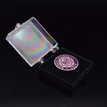 School emblem Large commemorative badge Adsorption wearing badge Purple LOGO Large size transparent boxed badge Nankai University