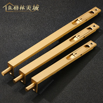 Green Meiyu pure copper concealed bolt to open the wooden door world Bolt 20 ~ 80cm door bolt reverse lock long bolt 1