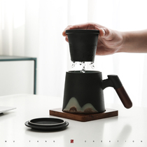 Ceramic Yuanshan tea cup tea water separation office private custom LOGO gift mug personal special cup