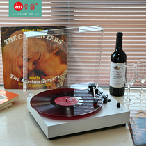 Black Gum Record Machine Speaker Bluetooth Electrophonographic Machine Gift Retro American Gramophonic Sound Machine Desktop Film Singer Sound