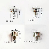 Titanium alloy flat leather flying Tiger slingshot round brace head accessories shock Tiger Blue Tiger bow head wooden bow live head removable stainless steel