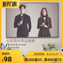  Wedding photos Enlarge wall-mounted photo frame narrow frame custom photo studio bedside wedding photos Family photos Children 3648 inches