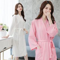 Beauty salon bath skirt thin bathrobe wearable bath towel women loose size beauty salon bathrobe water quick drying