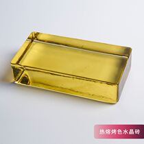 Partition color solid half block baking color imported custom frosted transparent hot melt tile screen glass brick color brick porch