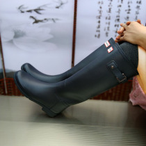 No. 4 baby Hunter rain boots womens water boots rubber sleeve high-top long waist non-slip adult fashion rubber thin Korean version