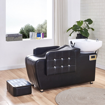 Shampoo bed Barbershop special semi-lying net red ceramic basin high-grade factory direct hair salon flushing hair bed