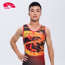 Li Weika VCIA2020 mens vest jumpsuit gymnastics uniform competitive body suit art test suit