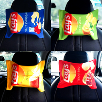 Car towels box ins Pumping Paper Kit Fun Car Back Hanging Nordic Creative Paper Pumping Box Suede Cloth Art Paper Towel Bag