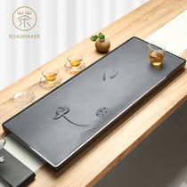 Rodmec natural black gold stone tea tray Household simple whole stone tea table large small tea sea tea tray