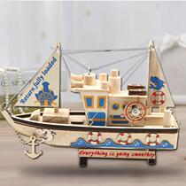 Wooden Music Sailing Shark Craft Sea Series Octaonic Box Birthday Gift Sea Pirate Ship Wooden Model Crafts