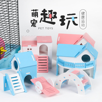 Hamster toy acrylic hamster cage accessories golden bear cage single-layer transparent Villa toys