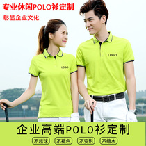High-end enterprise POLO shirt customization Embroidery lapel short-sleeved t-shirt printing word printing logo custom work clothes couple wear