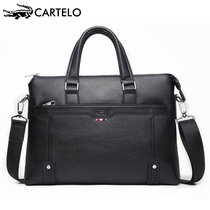 Cadile crocodile hand business cowhide shoulder large capacity shoulder bag mens leather briefcase backpack